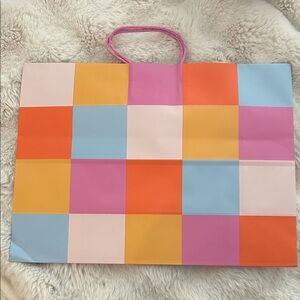 Set of 12 Colorful Checkered Gift Bag